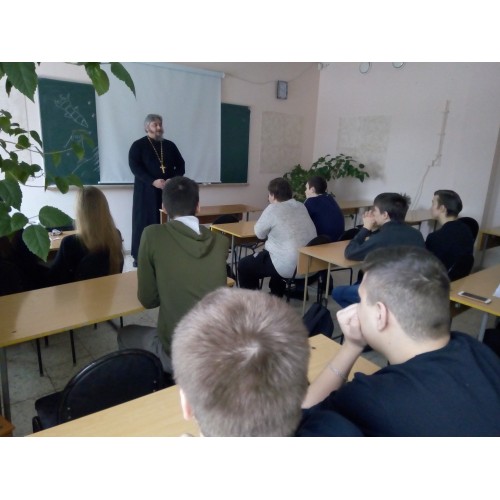 6 марта 2019. Новосмолинский. Беседа со студентами.