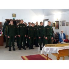 13 февраля 2022. Центральный Солдаты в храме.